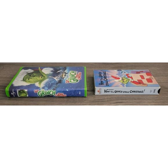 Dr Seuss Set of 2 Christmas VHS How The Grinch Stole Christmas Anim. Live Action - Picture 10 of 12